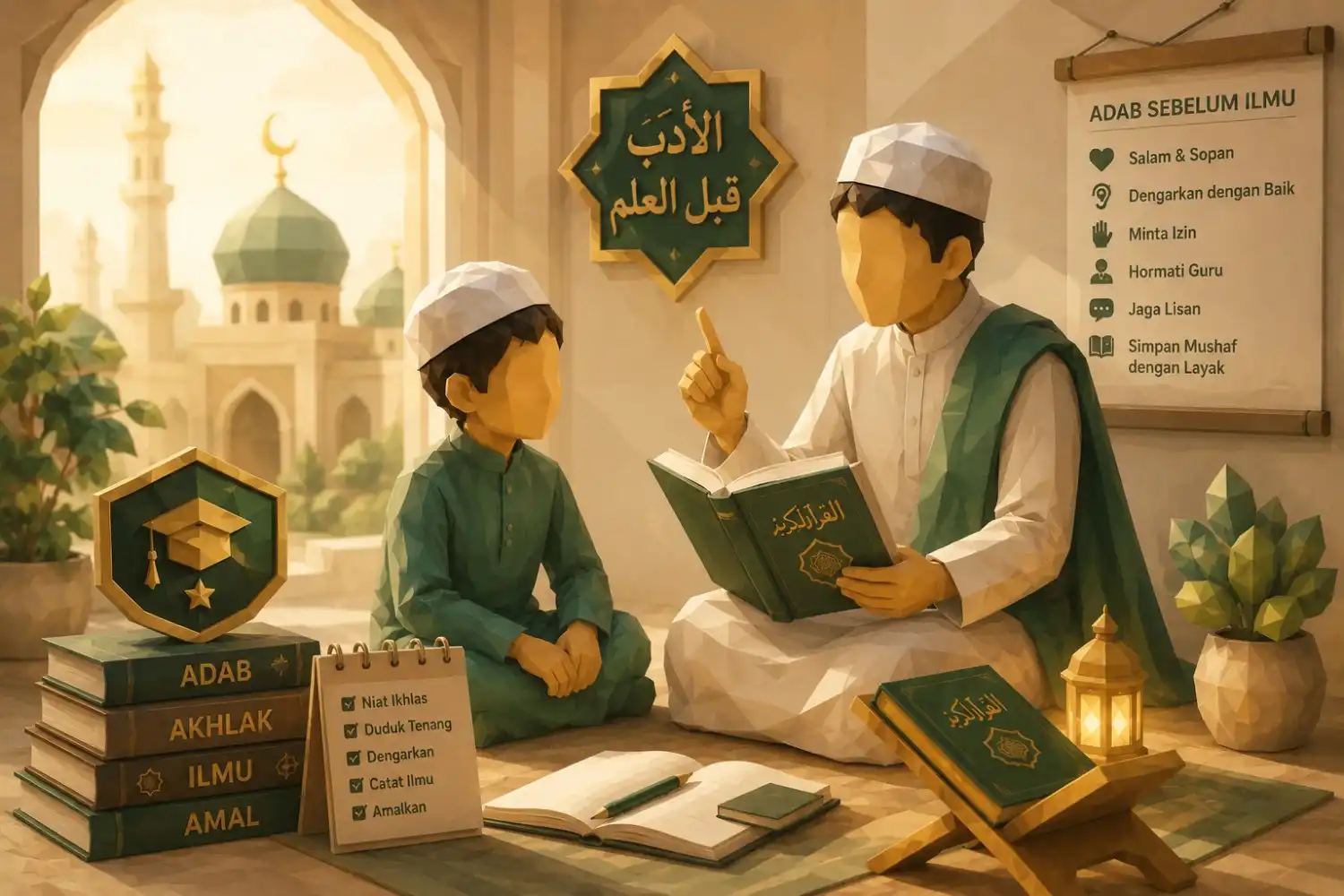 Anak ekspatriat Indonesia di Arab Saudi mengikuti sesi ngaji dan sekolah online
