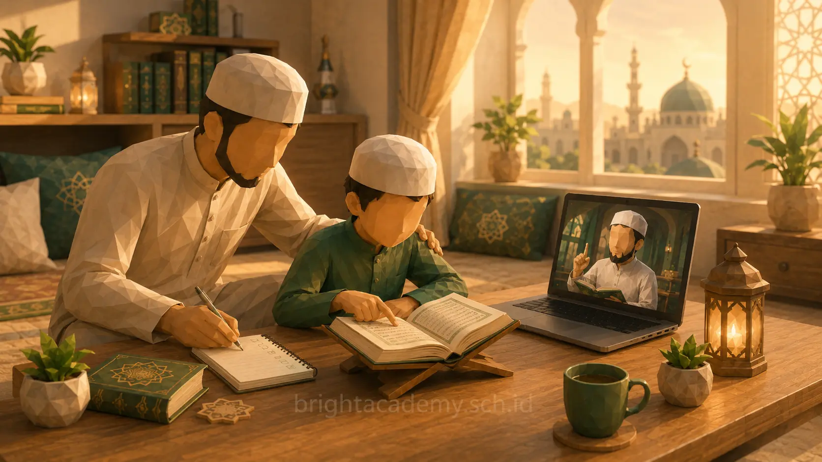Rutinitas Pagi Keluarga Muslim agar Belajar di Rumah Lebih Tenang