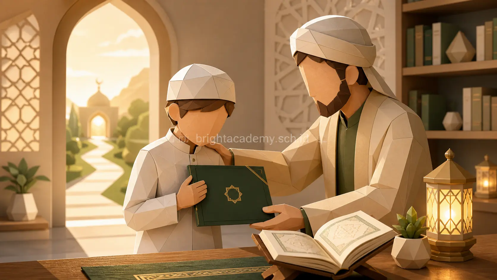 Poster beasiswa tahfidz full gratis Bright Academy untuk anak penghafal Al-Quran