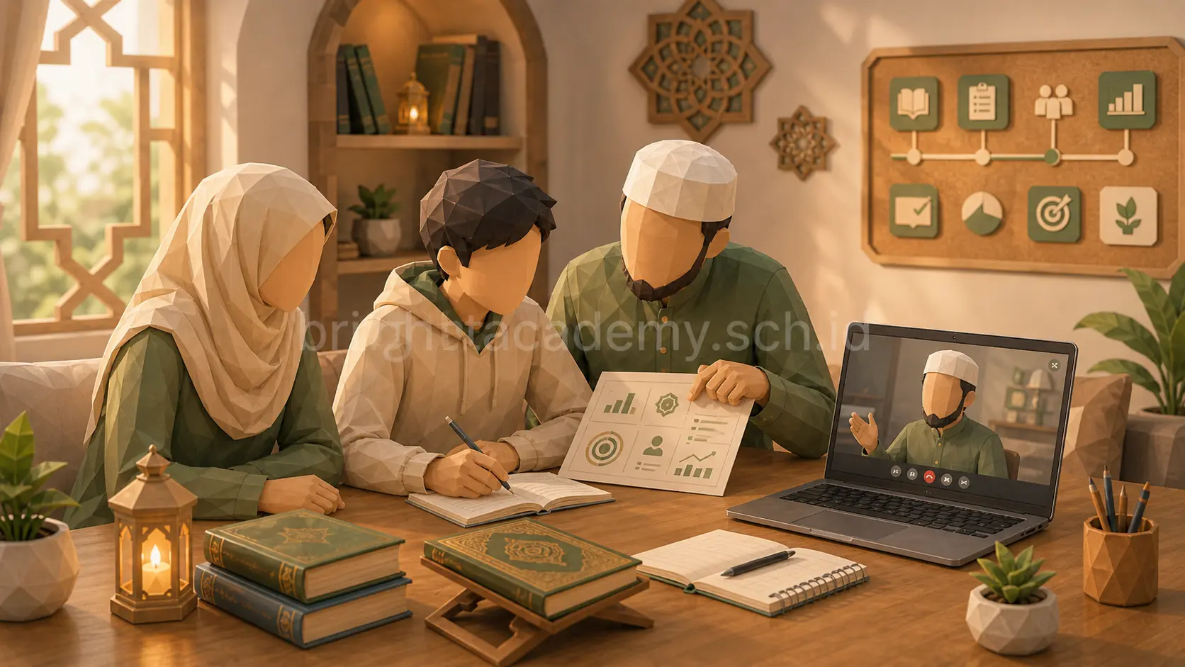 Guru mengajar kelas mengaji quran online untuk pemula dengan sabar dan bertahap
