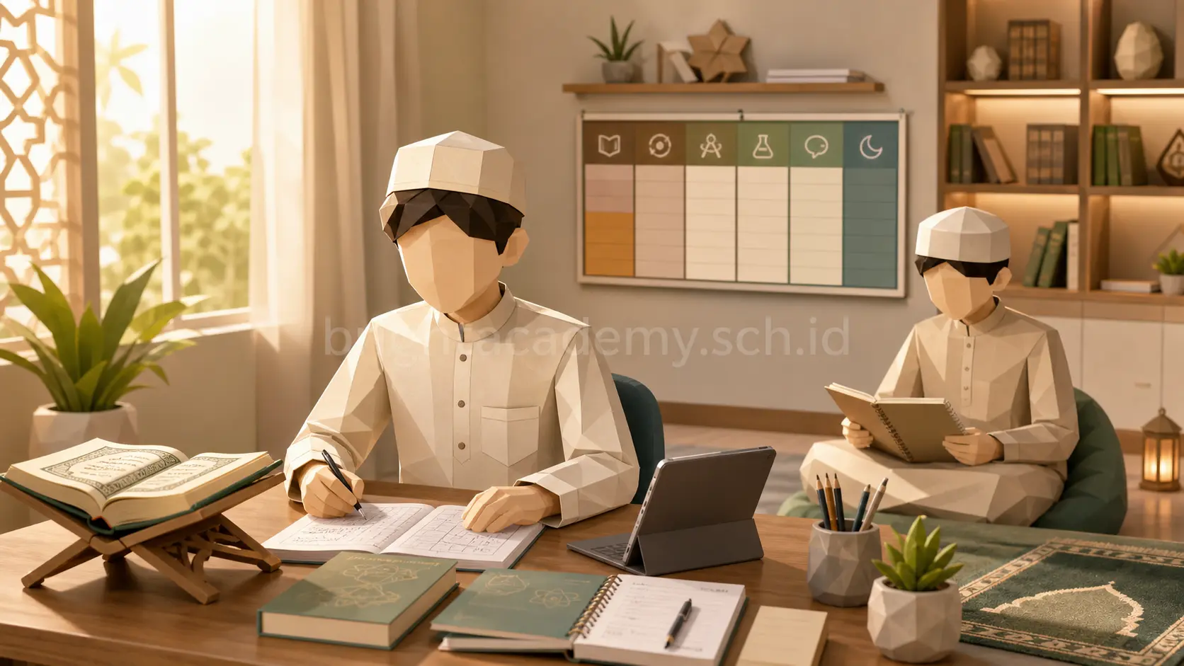 Remaja mengikuti homeschooling sma berbasis islami dan karakter dengan tahfidz dan akademik